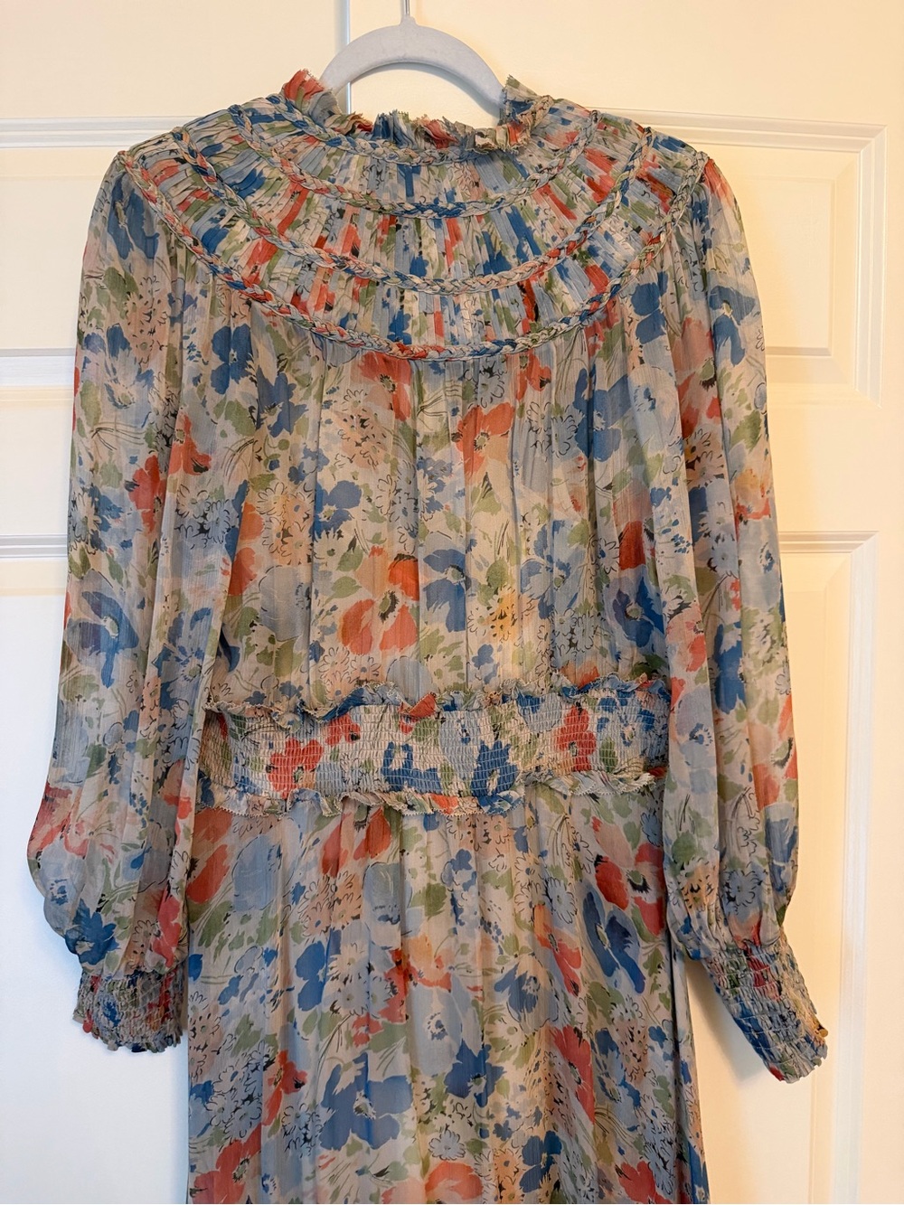 Polo by Ralph Lauren Blue & Coral Floral Maxi Dress - Picture 5 of 6